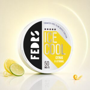 FEDRS Citrus 25mg Nicotine Pouches — 25mg nicotine per pouch, slim format, 20 pouches
