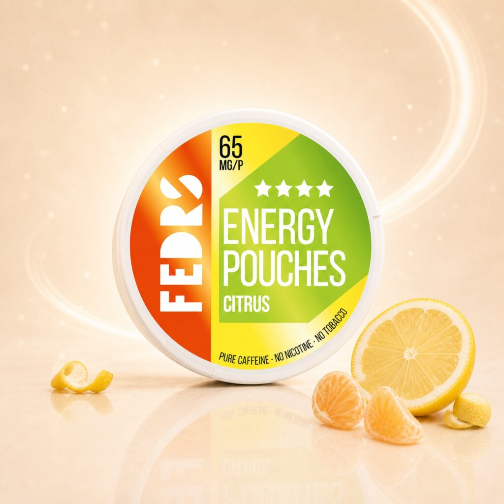 FEDRS Citrus 65mg caffeine pouch tin