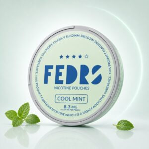 FEDRS Cool Mint 8.3mg Nicotine Pouches — 8.3mg nicotine per pouch, slim format, 20 pouches