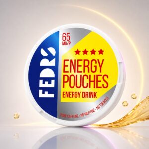 FEDRS Energy Drink 65mg Nicotine Pouches — 65mg nicotine per pouch, slim format, 20 pouches