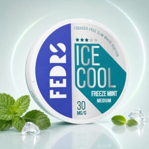 FEDRS Freeze Mint 15mg Nicotine Pouches — 15mg nicotine per pouch, slim format, 20 pouches