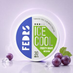 FEDRS Frosty Grape 15mg Nicotine Pouches — 15mg nicotine per pouch, slim format, 20 pouches
