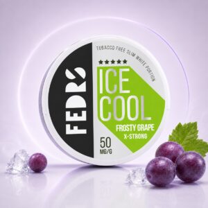 FEDRS Frosty Grape 25mg Nicotine Pouches — 25mg nicotine per pouch, slim format, 20 pouches