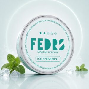 FEDRS Ice Spearmint 2.5mg Nicotine Pouches — 2.5mg nicotine per pouch, slim format, 20 pouches