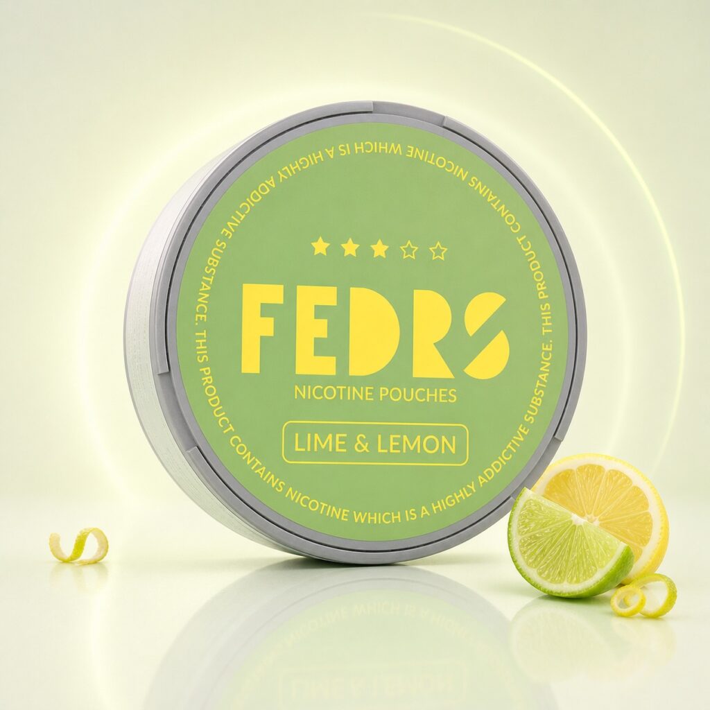 FEDRS Lime & Lemon 5mg Nicotine Pouches — 5mg nicotine per pouch, slim format, 20 pouches