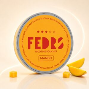 FEDRS Mango 5mg Nicotine Pouches — 5mg nicotine per pouch, slim format, 20 pouches