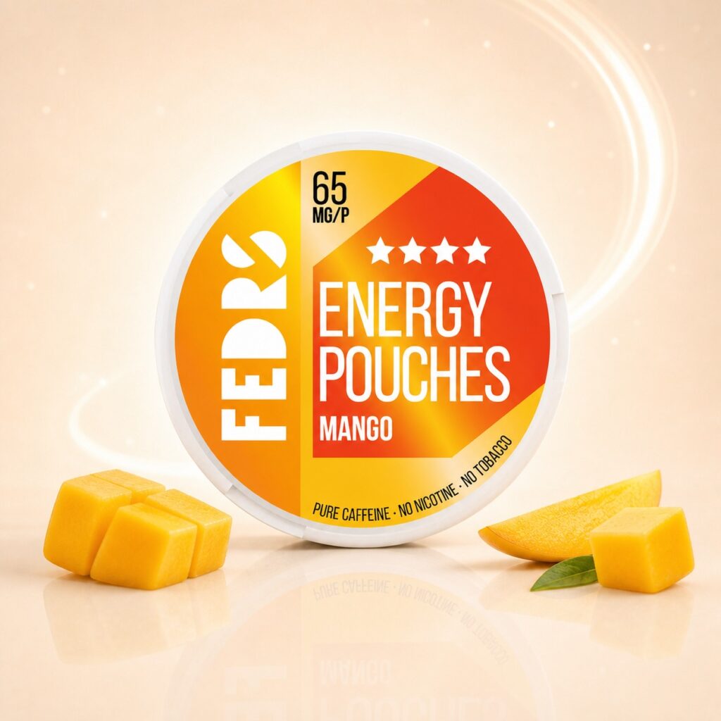 FEDRS Mango 65mg caffeine pouch tin
