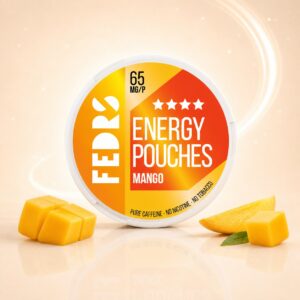 FEDRS Mango 65mg caffeine pouch tin