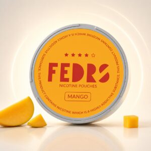 FEDRS Mango 8.3mg Nicotine Pouches — 8.3mg nicotine per pouch, slim format, 20 pouches