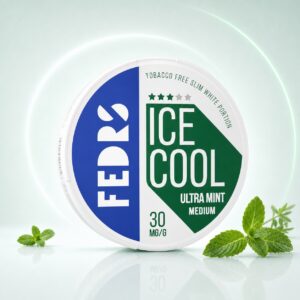 FEDRS Ultra Mint 15mg Nicotine Pouches — 15mg nicotine per pouch, slim format, 20 pouches