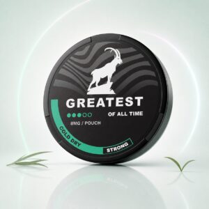 Greatest Cold Dry Strong 8mg — 8mg nicotine per pouch, slim format, 20 pouches