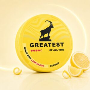Greatest Lemonade Strong 10mg — 10mg nicotine per pouch, slim format, 20 pouches