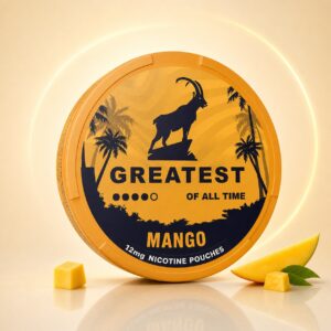 GREATEST Mango 12mg Nicotine Pouches — 12mg nicotine per pouch, slim format, 20 pouches