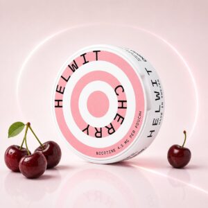 Helwit Cherry 4.5mg — 4.5mg nicotine per pouch, slim format, 20 pouches