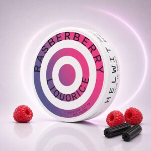 Helwit Raspberry Liquorice 3.5mg — 3.5mg nicotine per pouch, slim format, 20 pouches