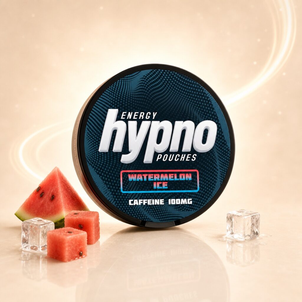 Hypno Watermelon Ice 100mg caffeine pouch tin