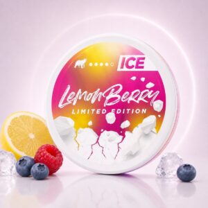 Ice Lemon Berry 9mg Nicotine Pouches — 9mg nicotine per pouch, slim format, 20 pouches