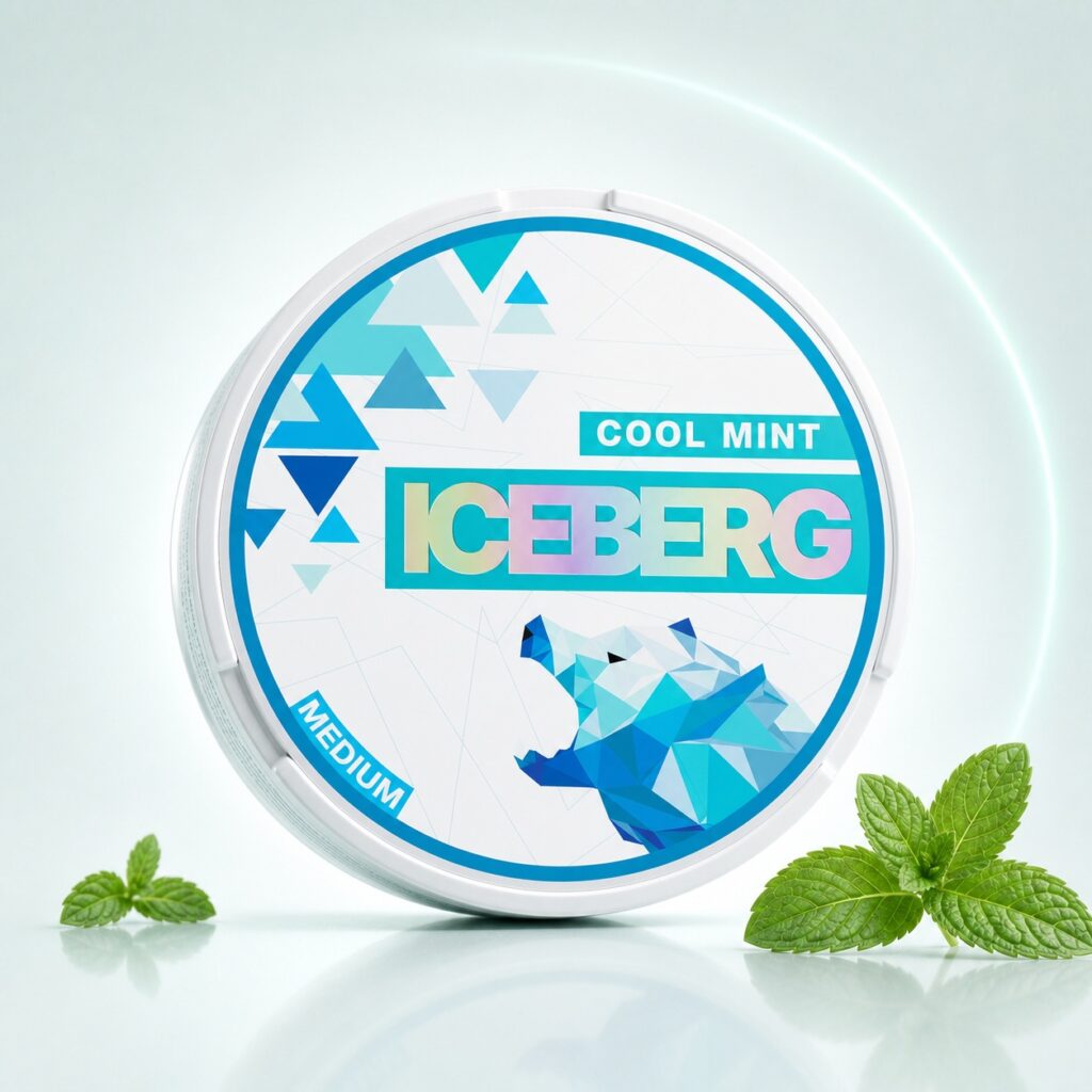 Iceberg Cool Mint 12mg Nicotine Pouches — 12mg nicotine per pouch, slim format, 20 pouches