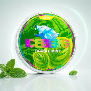 Iceberg Double Mint 40mg Nicotine Pouches — 40mg nicotine per pouch, slim format, 20 pouches