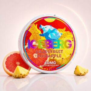 Iceberg Grapefruit Pineapple 40mg Nicotine Pouches — 40mg nicotine per pouch, slim format, 20 pouches