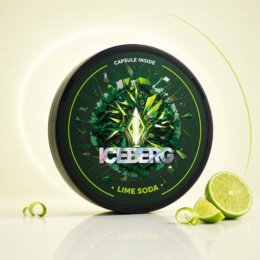 Iceberg Lime Soda 35mg Nicotine Pouches — 35mg nicotine per pouch, slim format, 20 pouches