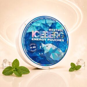 Iceberg Menthol 75mg caffeine pouch tin