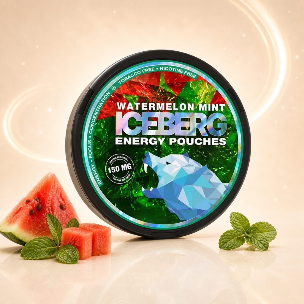 Iceberg Watermelon Mint 150mg caffeine pouch tin
