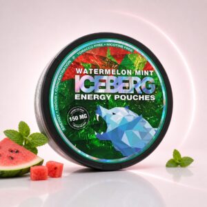 Iceberg Watermelon Mint 150mg Nicotine Pouches — 150mg nicotine per pouch, slim format, 20 pouches