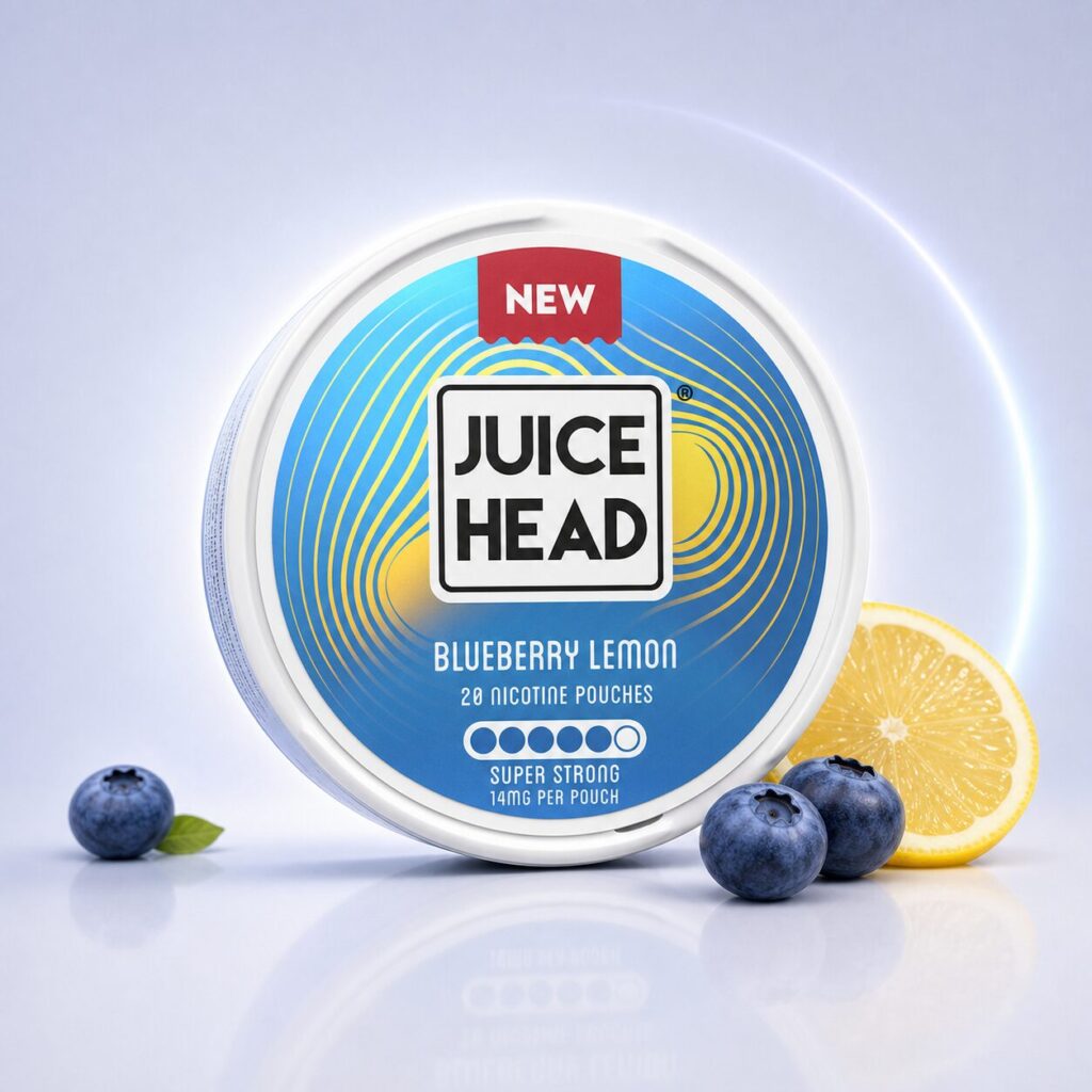 Juice Head Blueberry Lemon Super Stong 14mg — 14mg nicotine per pouch, slim format, 20 pouches