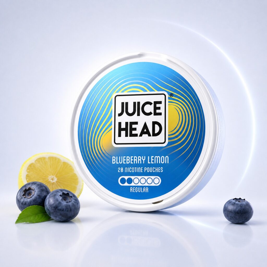 Juice Head Blueberry Lemon 6mg Nicotine Pouches — 6mg nicotine per pouch, slim format, 20 pouches