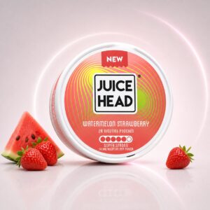 Juice Head Watermelon Strawberry Super Stong 14mg — 14mg nicotine per pouch, slim format, 20 pouches