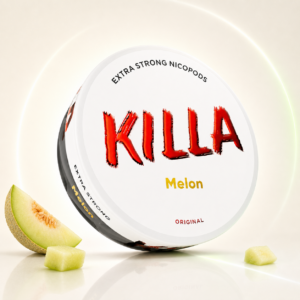 KILLA Melon Extra Strong — 13.2mg nicotine per pouch, slim format, 20 pouches