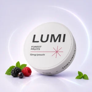 Lumi Forest Fruits 12mg Nicotine Pouches — 12mg nicotine per pouch, slim format, 20 pouches