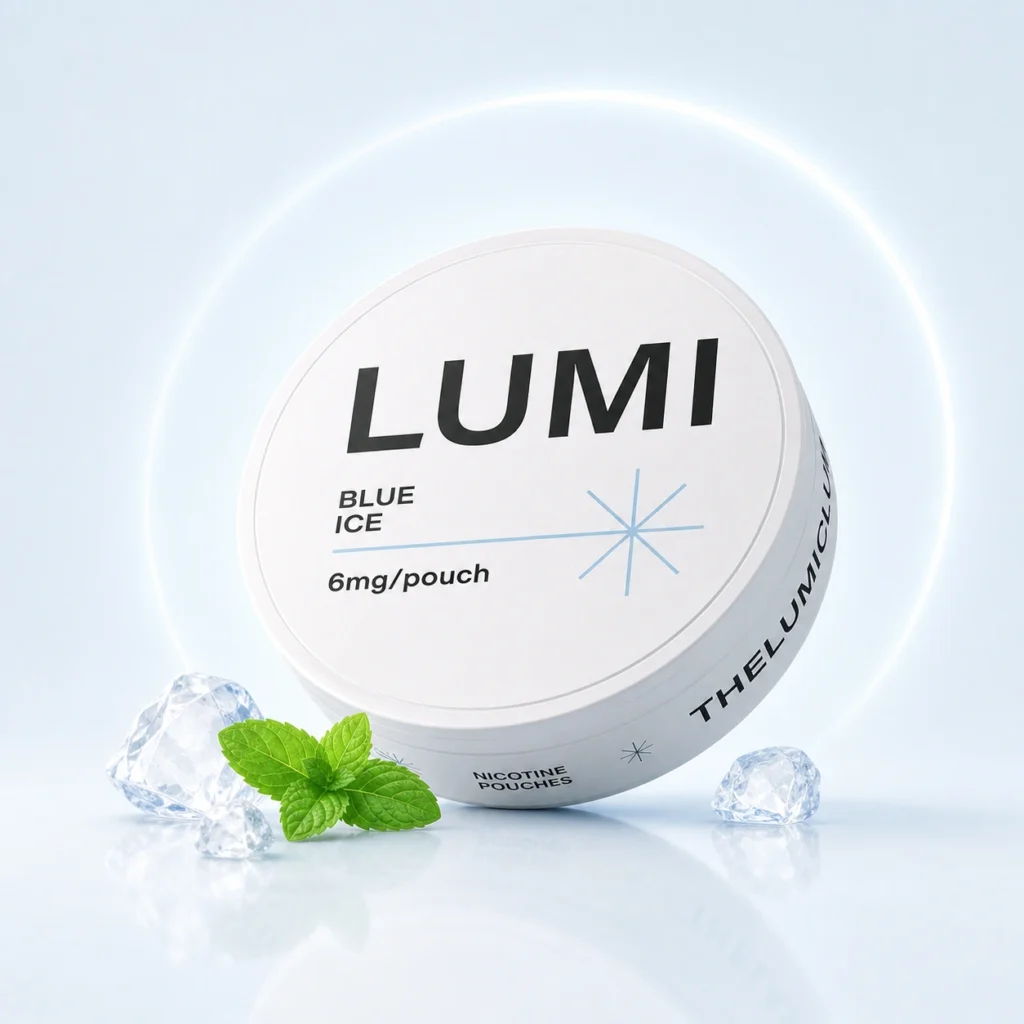 Lumi Blue Ice 6mg Nicotine Pouches — 6mg nicotine per pouch, slim format, 20 pouches