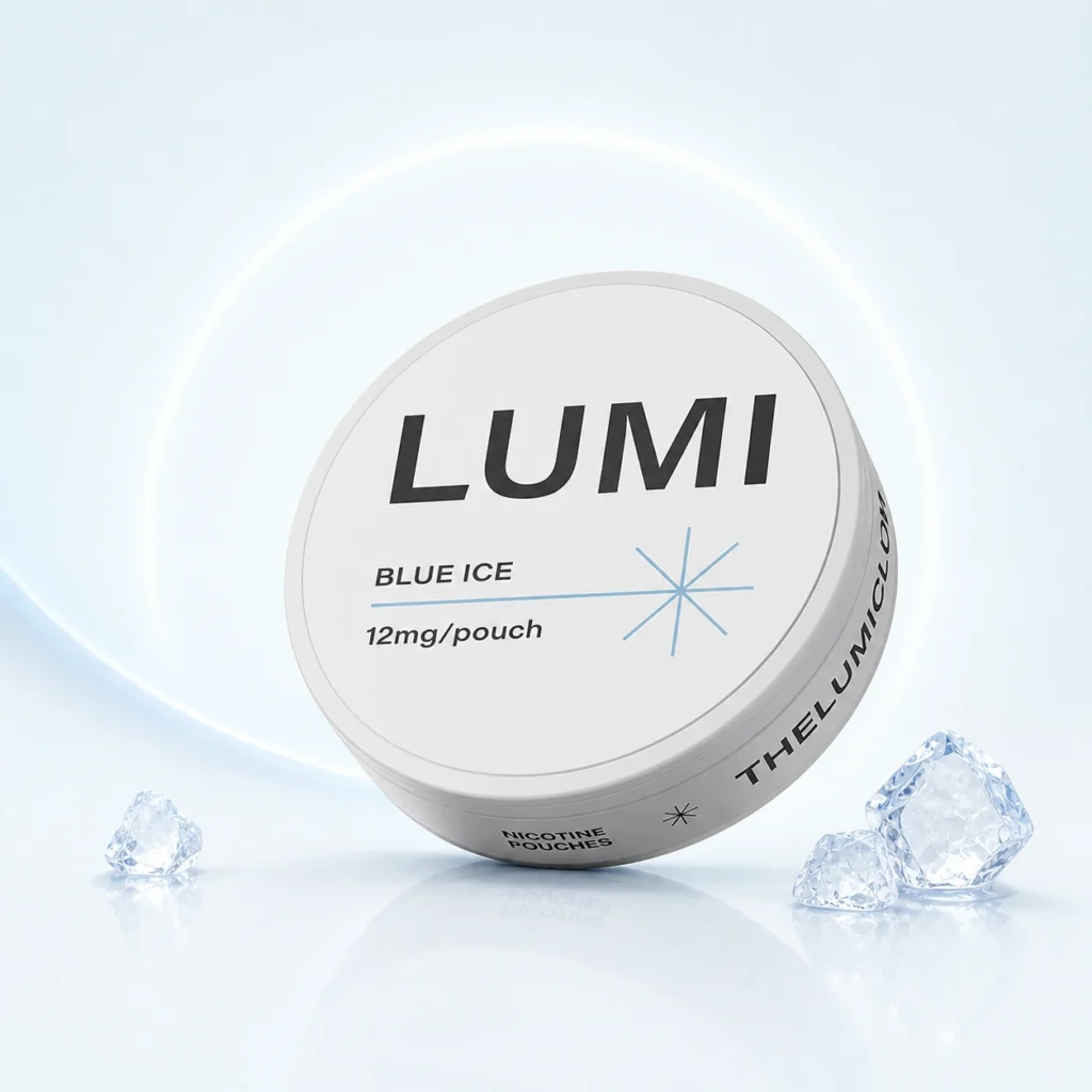 Lumi Blue Ice 12mg Nicotine Pouches — 12mg nicotine per pouch, slim format, 20 pouches