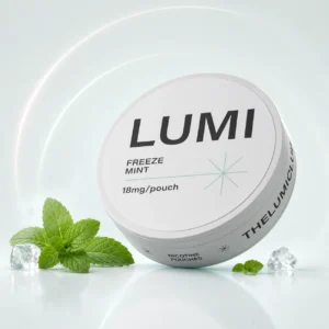 Lumi Freeze Mint 18mg Nicotine Pouches — 18mg nicotine per pouch, slim format, 20 pouches