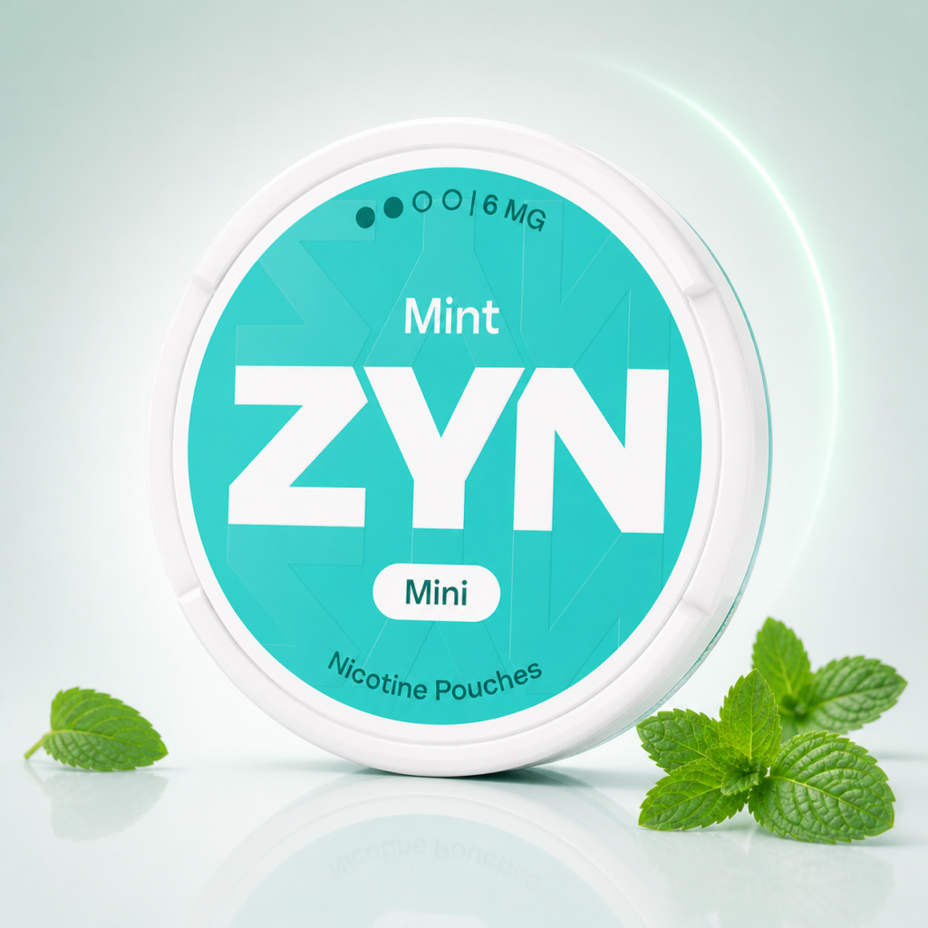 ZYN Spearmint Mini 6mg — 6mg nicotine per pouch, mini format, 20 pouches