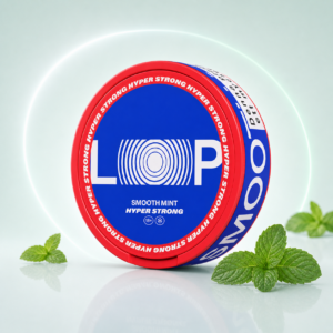 Loop Smooth Mint Hyper Strong — 14.8mg nicotine per pouch, slim format, 20 pouches