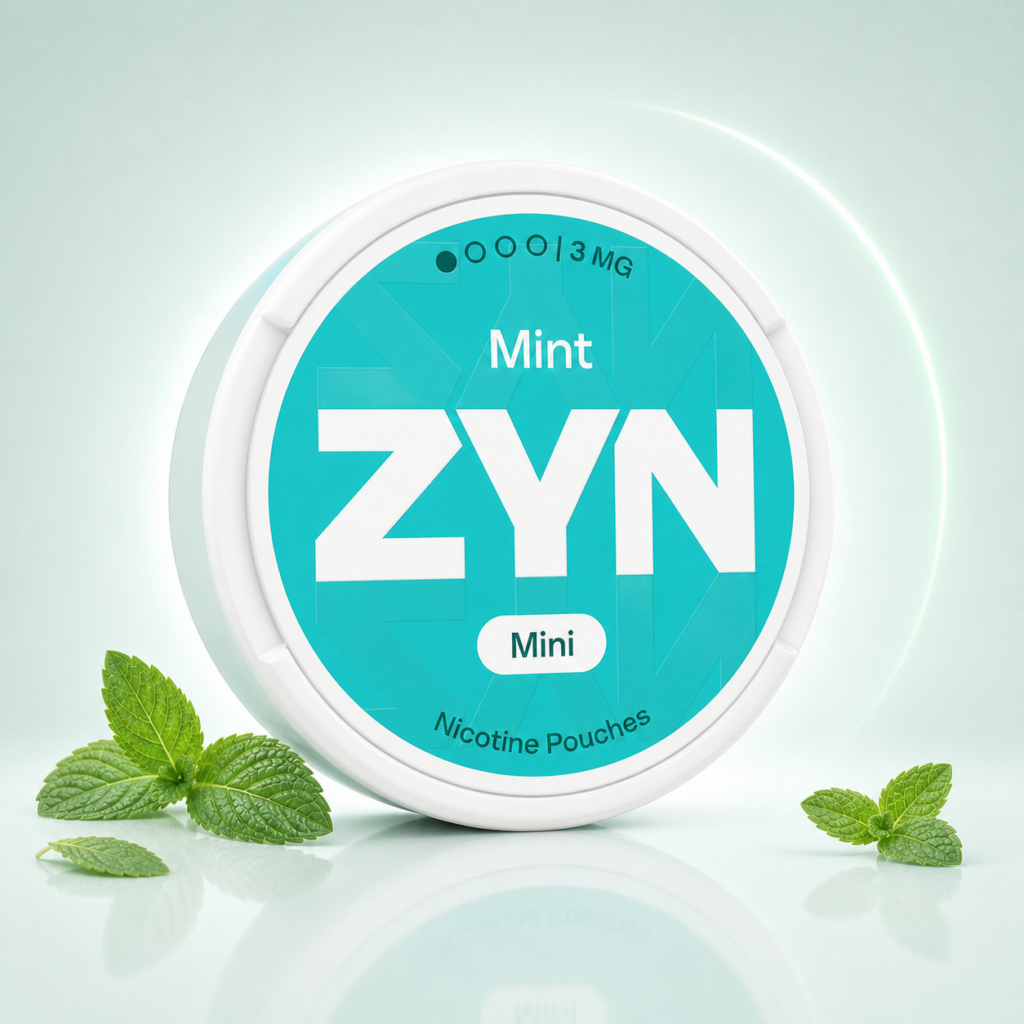 ZYN Spearmint Mini 3mg — 3mg nicotine per pouch, mini format, 20 pouches