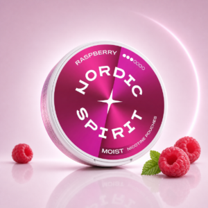 Nordic Spirit Raspberry Regular 6mg — 6mg nicotine per pouch, regular format, 20 pouches