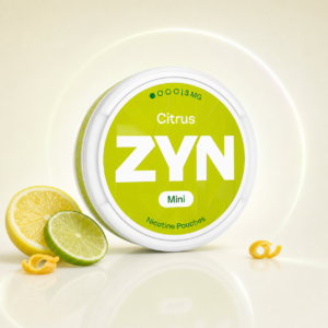 ZYN Citrus Mini 3mg — 3mg nicotine per pouch, mini format, 20 pouches