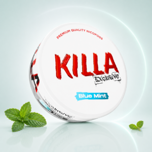 KILLA Exclusive Blue Mint — 13.2mg nicotine per pouch, slim format, 20 pouches