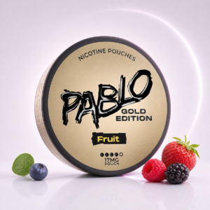 PABLO Gold Edition Pear 17mg — 17mg nicotine per pouch, slim format, 20 pouches