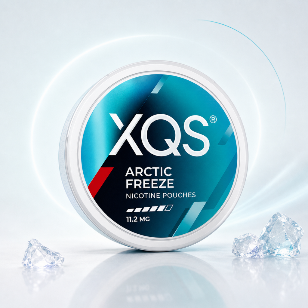 XQS Arctic Freeze 11.2mg — 11.2mg nicotine per pouch, slim format, 20 pouches