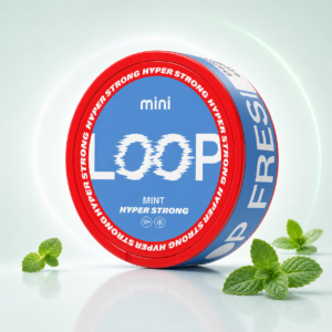 Loop Fresh Peppermint Mini Hyper Strong — 10.5mg nicotine per pouch, mini format, 20 pouches