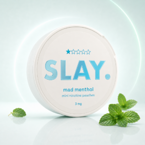 SLAY Mad Menthol 3mg — 3mg nicotine per pouch, mini format, 20 pouches