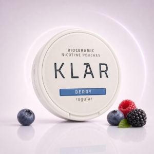 KLAR Blueberry & Mint Regular Mini 3mg — 3.2mg nicotine per pouch, regular format, 20 pouches