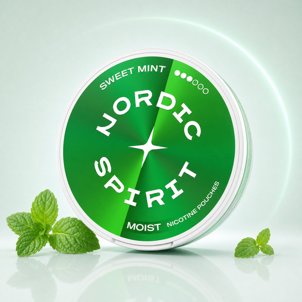 Nordic Spirit Sweet Mint Strong 9mg — 9mg nicotine per pouch, slim format, 20 pouches