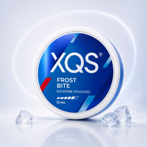 XQS Frost Bite 12mg — 12mg nicotine per pouch, slim format, 20 pouches