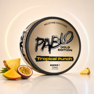 PABLO Gold Edition Tropical Punch 17mg — 17mg nicotine per pouch, slim format, 20 pouches